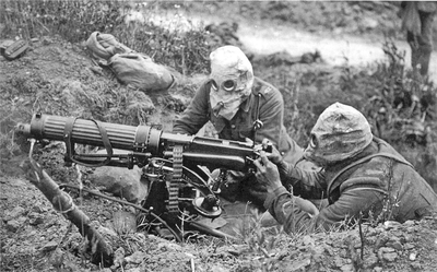 British Army wearing Gas Masks WW1