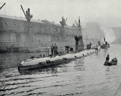A captured German submarine